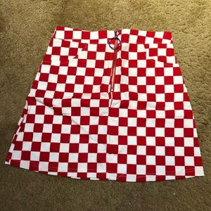 Red Checkered Skirt